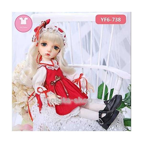 ドール用 Bjd 球体関節人形 可愛いドール服 体と体のドレスレモン美しい人形の衣装アクセサリーdoll 1/6_4