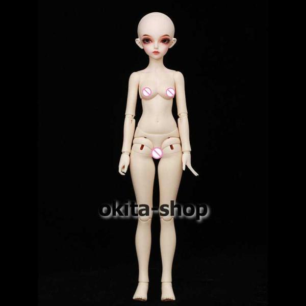 BJDドール 球体関節人形 1／4 人形本体 ヘッド+ボディ+眼球+服装+ウィッグ＋メイク フルセットB 顔メイクあり_3