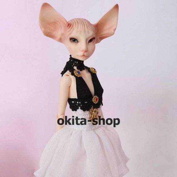 BJDドール 球体関節人形 1／4 人形本体 ヘッド+ボディ+眼球+服装+ウィッグ＋メイク フルセット 顔メイクあり_1