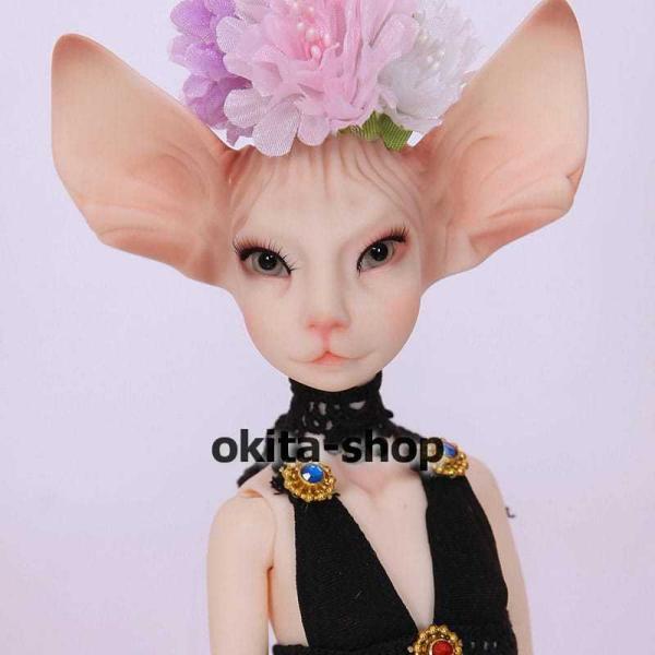 BJDドール 球体関節人形 1／4 人形本体 ヘッド+ボディ+眼球+服装+ウィッグ＋メイク フルセット 顔メイクあり_2