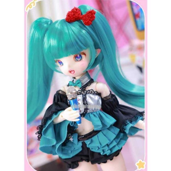 1/4 BJD人形かわいい女の子コスプレSD人形42.5cm球体関節人形服セットウィッグシューズアクセサリー、ベストバースデーサプライズギフト，グリーン_2