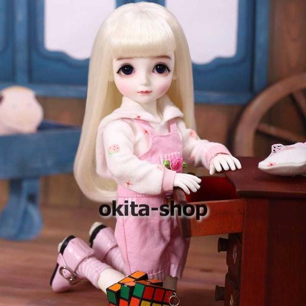 bjd 1/6 球体関節人形 bjdドール 人形 ドール dolls 人形ベッド+ドールボディ可動ボディ ドール本体 ノーマル肌色 ヌード人形 顔メイクあり_3