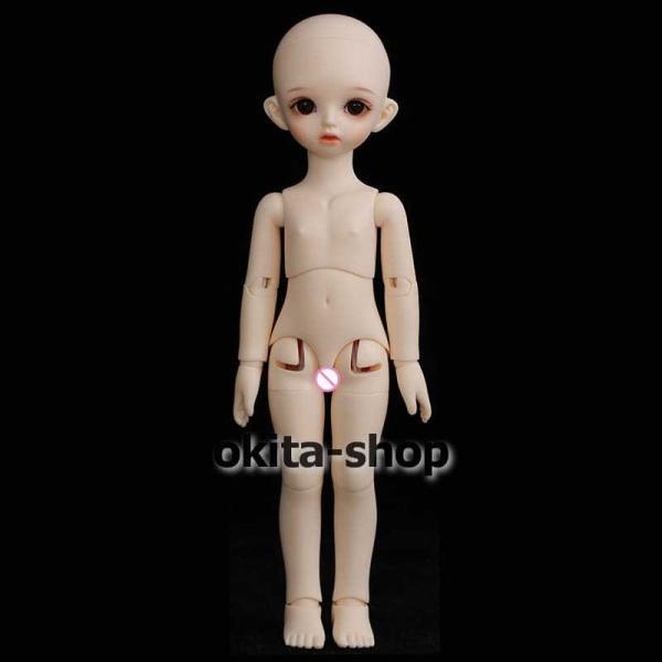 bjd 1/6 球体関節人形 bjdドール 人形 ドール dolls 人形ベッド+ドールボディ可動ボディ ドール本体 美白肌色ヌード人形 顔メイクあり_3