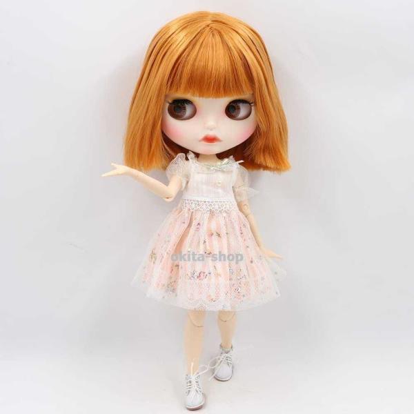 アイシー1/6 bjd人形BL0145 orangeと白スキンヌード共同体カスタマイズマット面_3