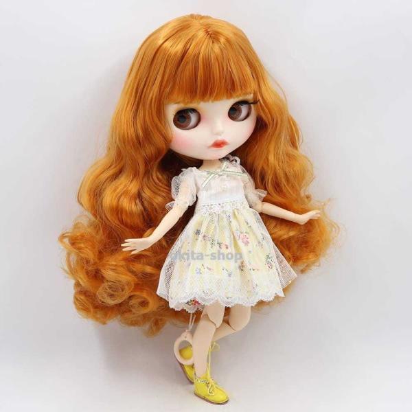 アイシー1/6 bjd人形BL0145 orangeと白スキンヌード共同体カスタマイズマット面_4