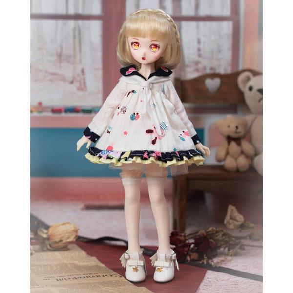 1 / 6BJD人形29.5cmカスタムメイドSD人形ドレスガールドレスアップ外国人形すべて服ソックス靴ウィッグヘア顔メイク_4