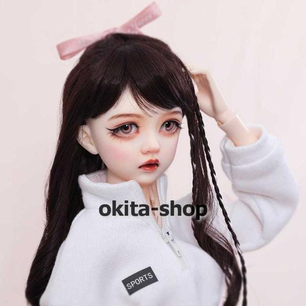 BJDドール 球体関節人形 1／3 人形本体 ヘッド+ボディ+眼球+服装+ウィッグ＋メイク フルセット C 顔メイクあり_1