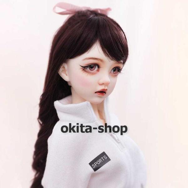 BJDドール 球体関節人形 1／3 人形本体 ヘッド+ボディ+眼球+服装+ウィッグ＋メイク フルセット C 顔メイクあり_2