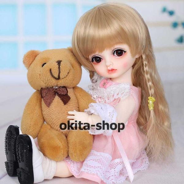 BJDドール 球体関節人形 1／8 人形本体 ヘッド+ボディ+眼球+服装+ウィッグ＋メイク フルセット 顔メイクあり_1