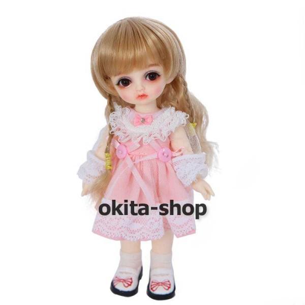 BJDドール 球体関節人形 1／8 人形本体 ヘッド+ボディ+眼球+服装+ウィッグ＋メイク フルセット 顔メイクあり_4