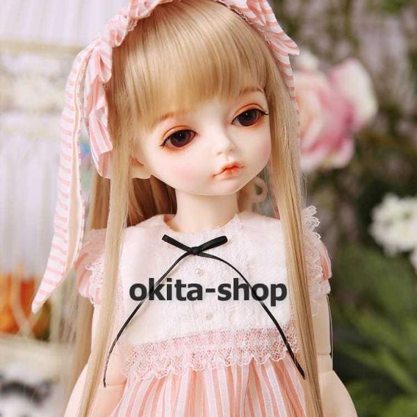BJDドール 球体関節人形 1／4 人形本体 ヘッド+ボディ+眼球+服装+ウィッグ＋メイク フルセット 顔メイクあり_1