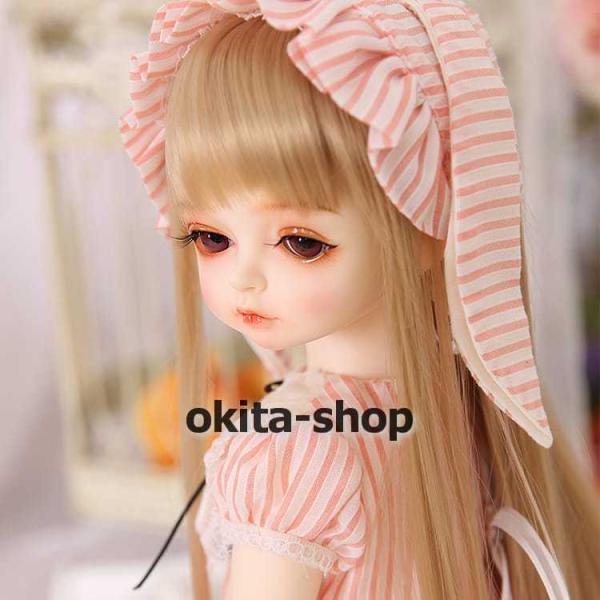 BJDドール 球体関節人形 1／4 人形本体 ヘッド+ボディ+眼球+服装+ウィッグ＋メイク フルセット 顔メイクあり_4