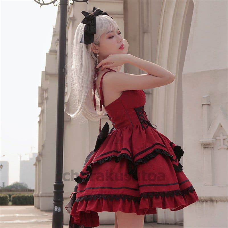 ワンピース Lolita ゴシック ロリータ 黒ロリ セクシー ミニ丈 ワンピース Lolita ゴシック ロリータ 黒ロリ セクシー ミニ丈