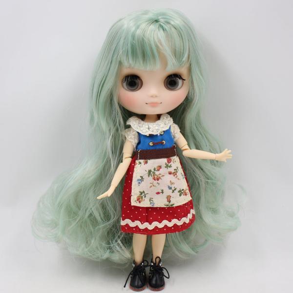 middieアイシー人形シリーズBL1147/1049 グリーンミックスグレー前髪とマット面 1/8 bjd（ヌード関節人形_1