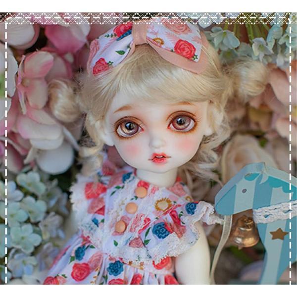 BJD球体関節人形27CMプリンセスドレスアップチェンジ顔メイク、フル服を着た可動ジョイント靴ウィッグ顔メイク、へ最高ギフト、3Dリアルアイズ_2