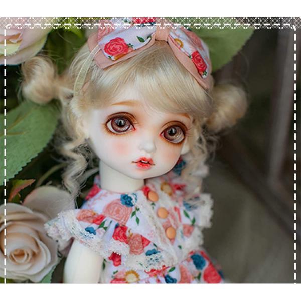 BJD球体関節人形27CMプリンセスドレスアップチェンジ顔メイク、フル服を着た可動ジョイント靴ウィッグ顔メイク、へ最高ギフト、3Dリアルアイズ_3