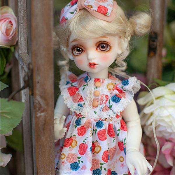 BJD球体関節人形27CMプリンセスドレスアップチェンジ顔メイク、フル服を着た可動ジョイント靴ウィッグ顔メイク、へ最高ギフト、3Dリアルアイズ_5
