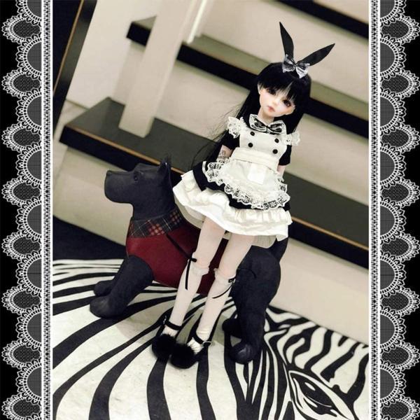 ドールアウトフィット人形メイド服1/3ドール衣装1/3球体関節人形着せ替えドールドレス5点セットプレゼント変装(1/3ドール服)，1/3ドール服_1