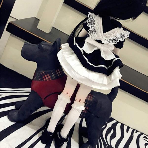 ドールアウトフィット人形メイド服1/3ドール衣装1/3球体関節人形着せ替えドールドレス5点セットプレゼント変装(1/3ドール服)，1/3ドール服_2
