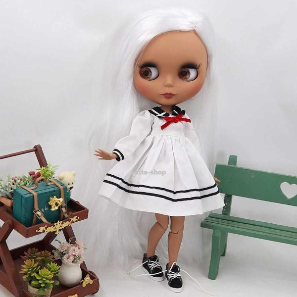 アイシー人形1/6 30cm bjd,白い髪,光沢のある顔,マット,裸の顔,大きな