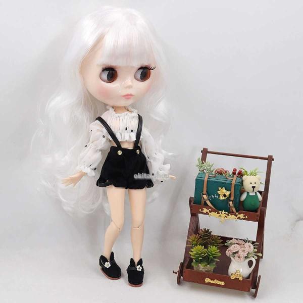 アイシー人形1/6 30cm bjd,白い髪,光沢のある顔,マット,裸の顔,大きな