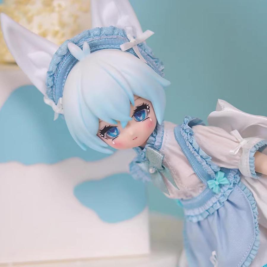 茶飲シリーズ BJD 可動関節ドール 1/6 24cm ?耳 女の子 人形 ランダム1