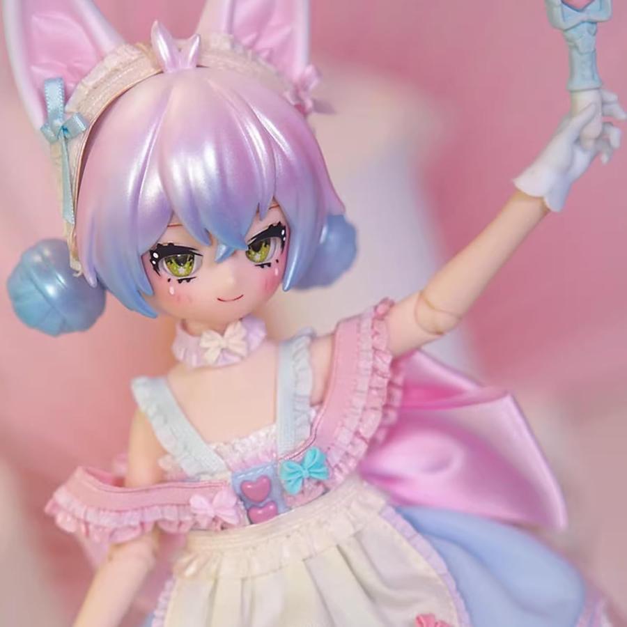 茶飲シリーズ BJD 可動関節ドール 1/6 24cm ?耳 女の子 人形 ランダム1