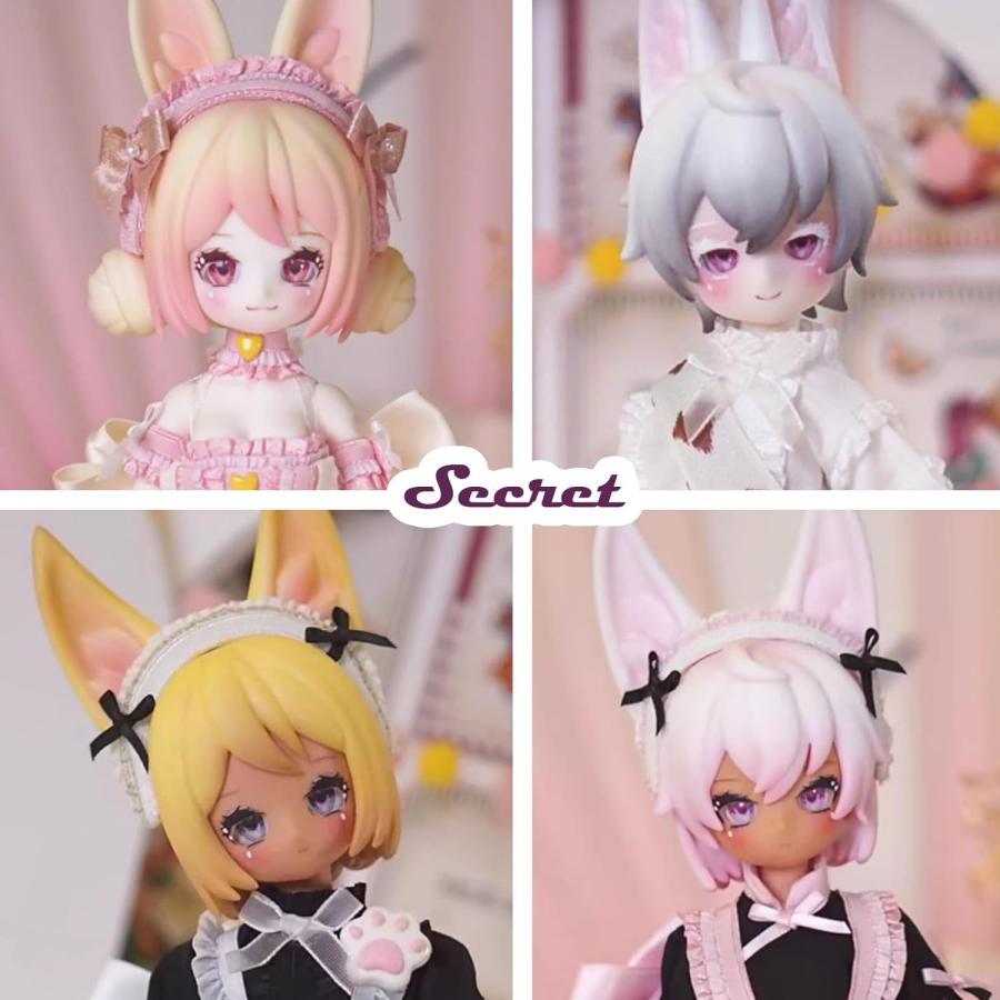 茶飲シリーズ BJD 可動関節ドール 1/6 24cm ?耳 女の子 人形 ランダム1