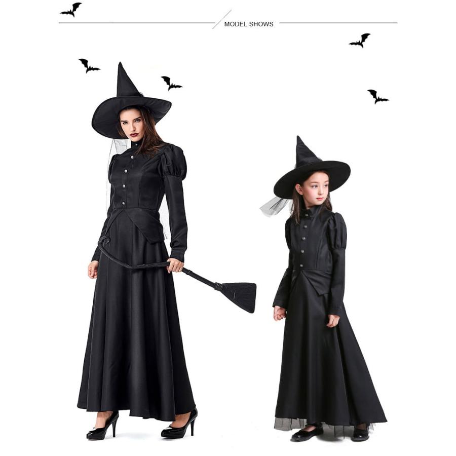 ハロウィン コスプレ 親子服 変装 コスチューム 仮装 魔女 オズの魔法使い レディース 女の子 ドレス ワンピース 演出服_3