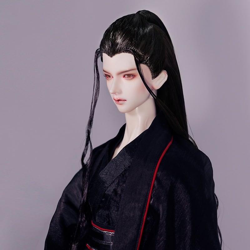 BJDドール用ウィッグ 古風スタイル ハンドメイド ホワイト ブラック 男女通用 SD 小SD 小小SDサイズ人形用 縁鳳_1