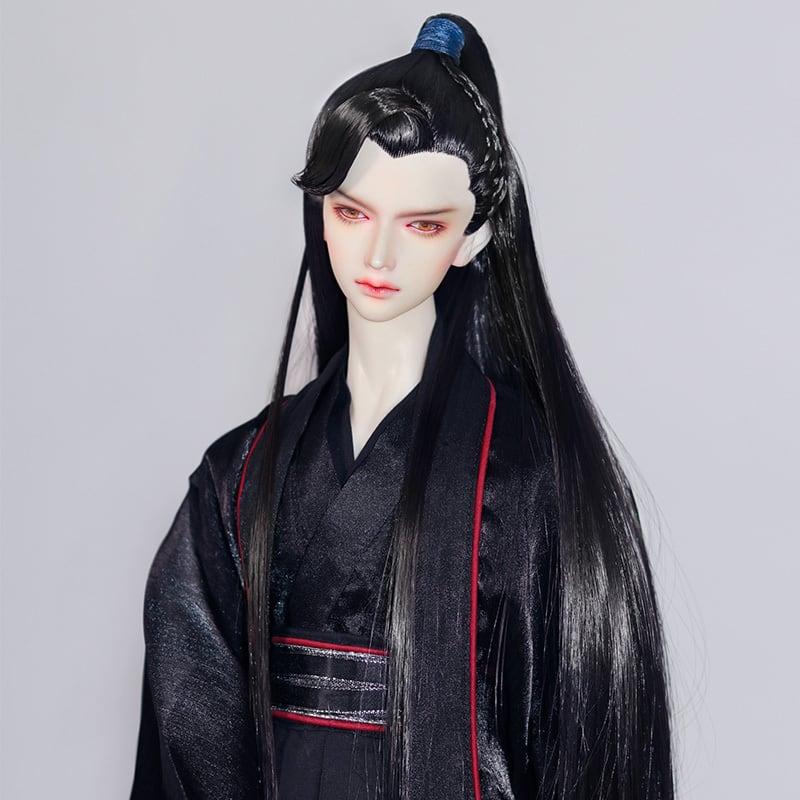 BJDドール用ウィッグ 古風スタイル ハンドメイド ホワイト ブラック 男女通用 SD 小SD 小小SDサイズ人形用 縁鳳_1