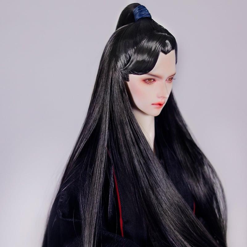 BJDドール用ウィッグ 古風スタイル ハンドメイド ホワイト ブラック 男女通用 SD 小SD 小小SDサイズ人形用 縁鳳_2