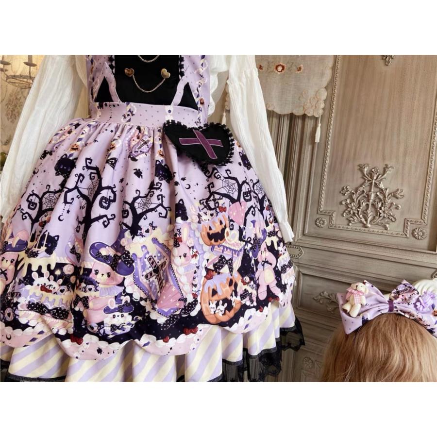 jsk＋カチューシャ ハロウィン ゴシック ロリータ セット : 長楽ストア