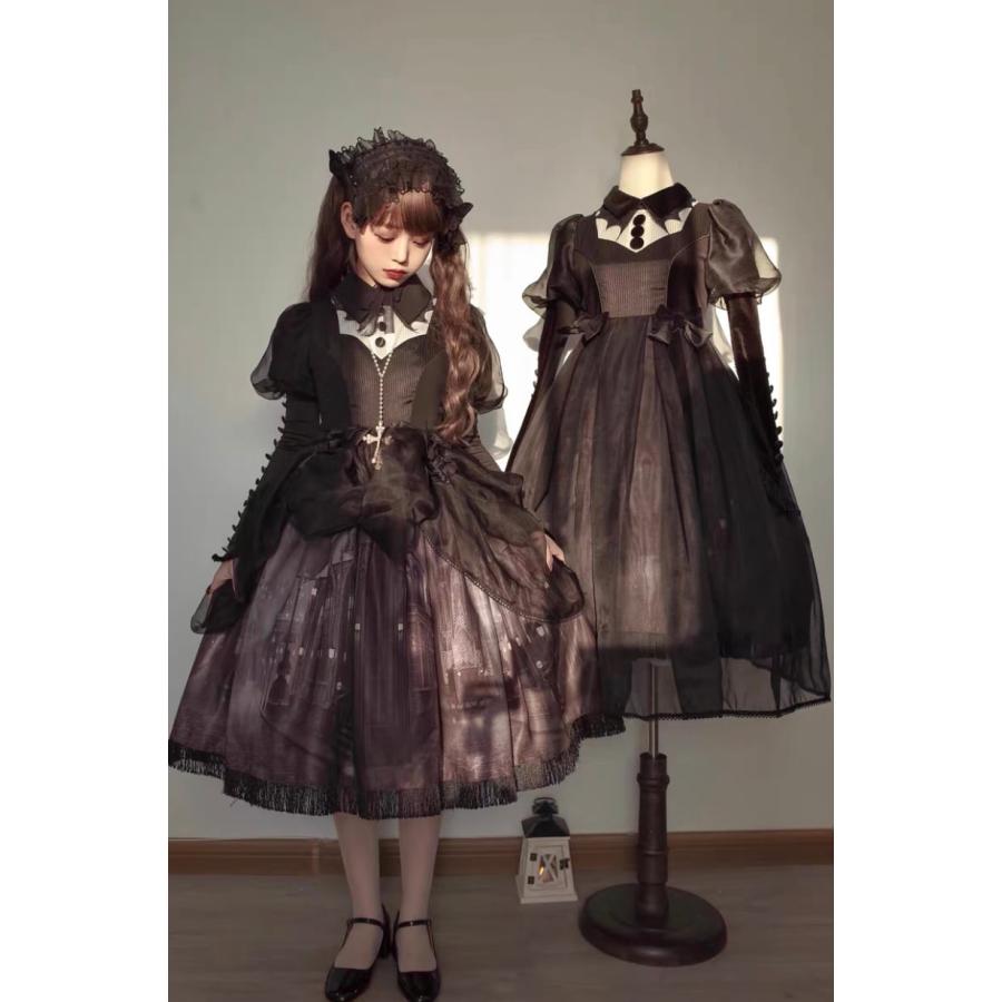 OP 暗黒ロリータ ドレス OPのみ。 長袖ワンピース_1