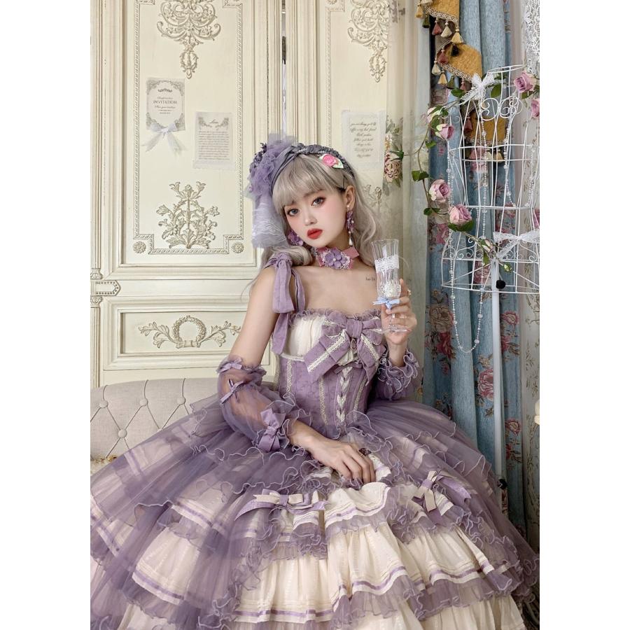 JSK 花の結婚 ロリータ バブルシャンパン グレープ ドレス ゴージャス_2