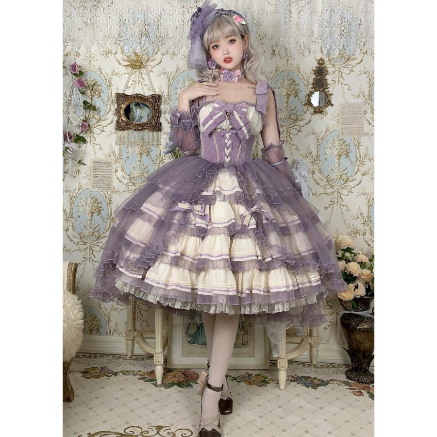 JSK 花の結婚 ロリータ バブルシャンパン グレープ ドレス ゴージャス_3