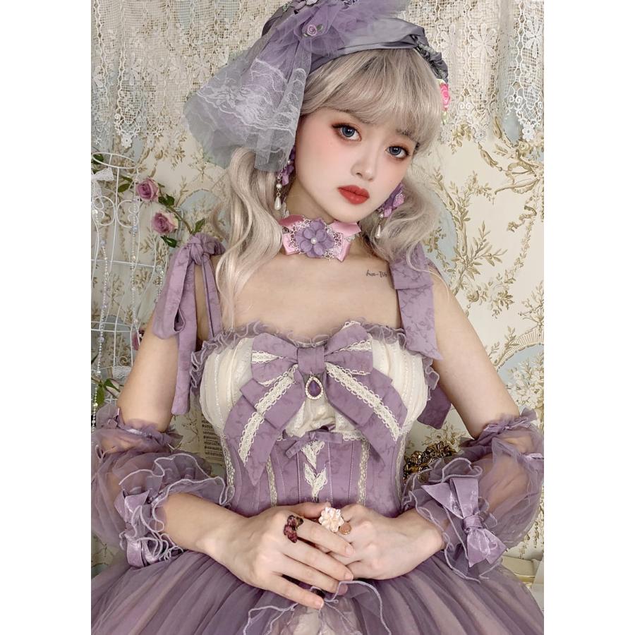 JSK 花の結婚 ロリータ バブルシャンパン グレープ ドレス ゴージャス_4