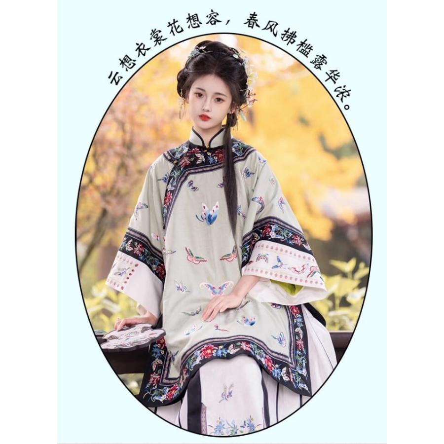 清漢女刺繍華服 レトロスタイル 中国伝統衣装 非漢服_10