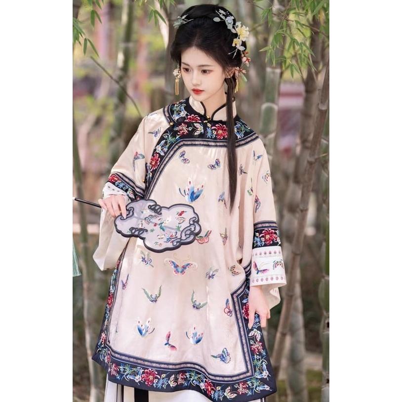 清漢女刺繍華服 レトロスタイル 中国伝統衣装 非漢服_13
