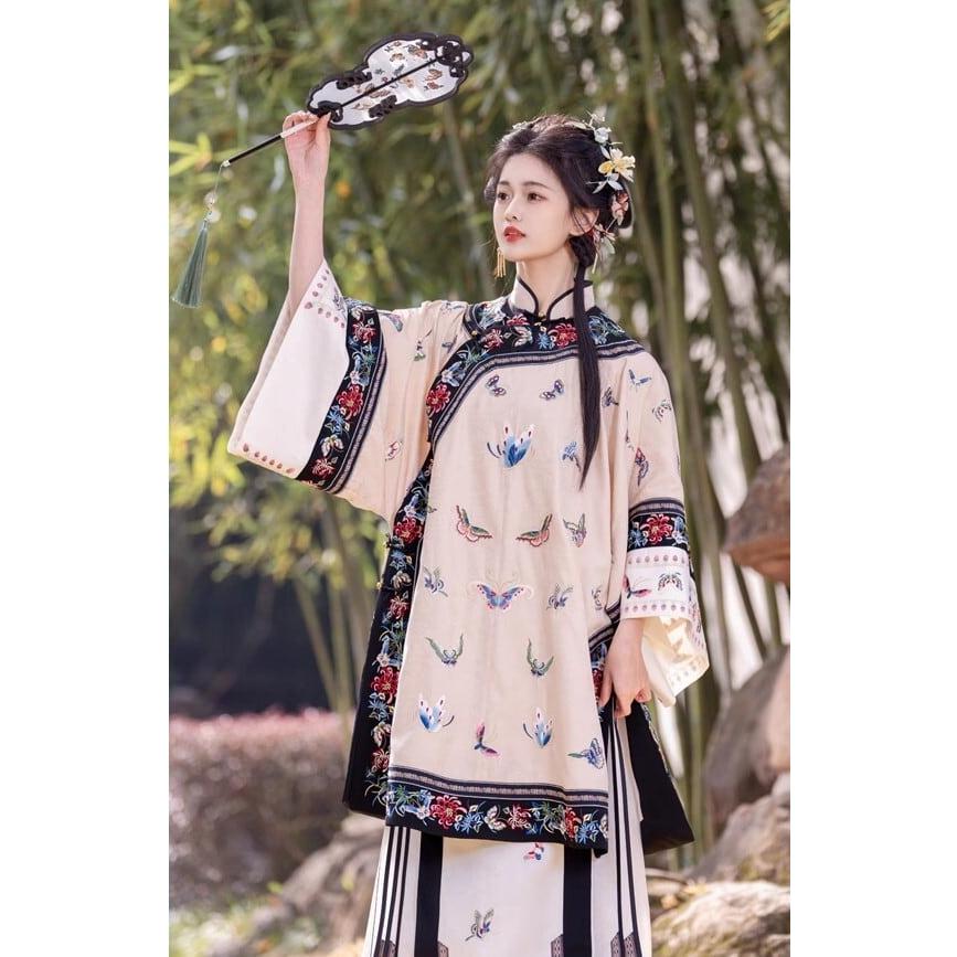 清漢女刺繍華服 レトロスタイル 中国伝統衣装 非漢服_14