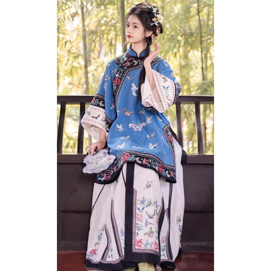 清漢女刺繍華服 レトロスタイル 中国伝統衣装 非漢服_5
