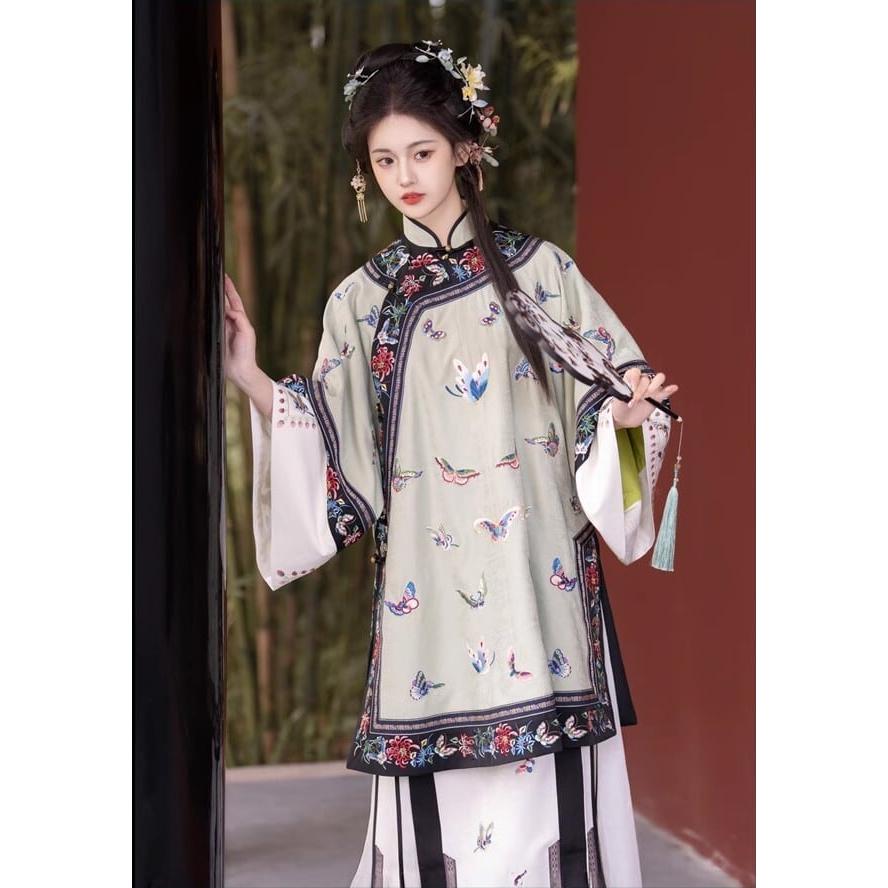 清漢女刺繍華服 レトロスタイル 中国伝統衣装 非漢服_9