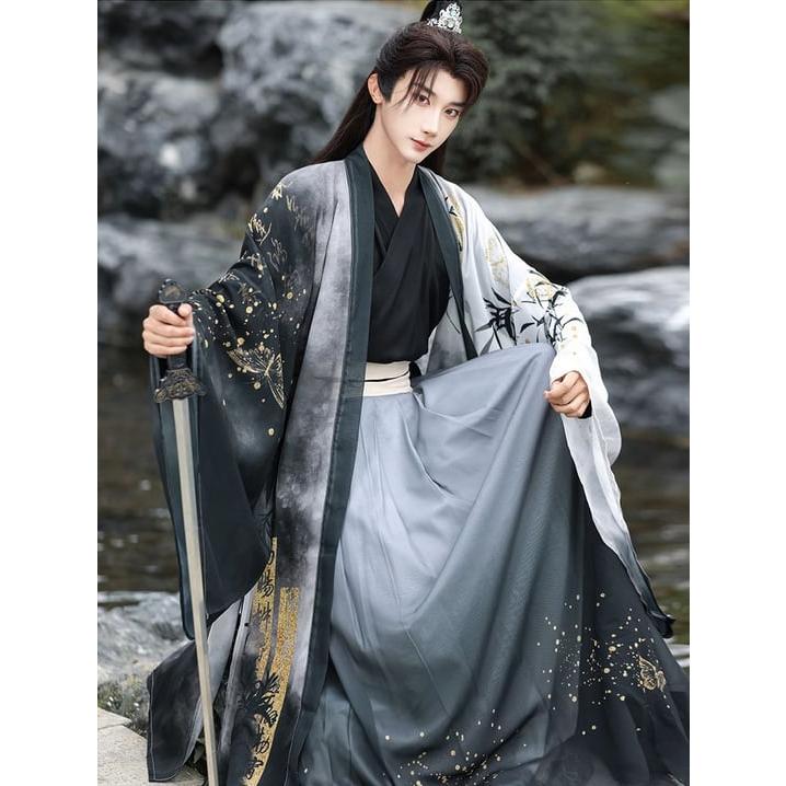 晋代風漢服 3点セット 大袖化蝶柄 ペアルック対応_5