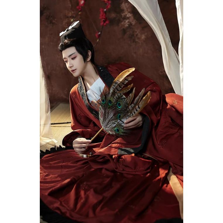 晋代風漢服 3点セット 大袖化蝶柄 ペアルック対応_1