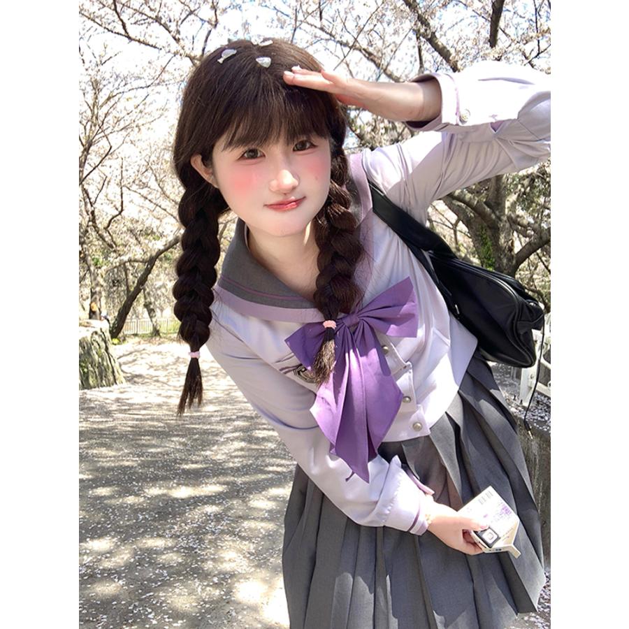 セーラー服 優雅リボン付き制服風セーラートップス : 長楽ストア