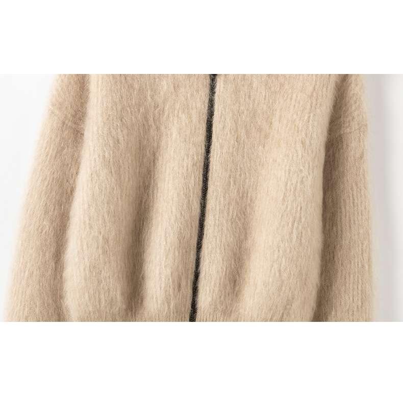 セーラー服 ふわもこジップアップハイネックセーターの画像