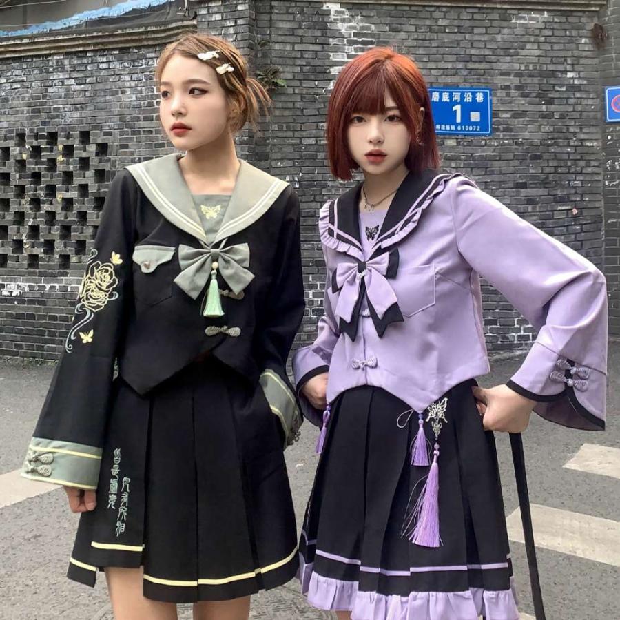 セーラー服 甘めフリル ワンピース_1