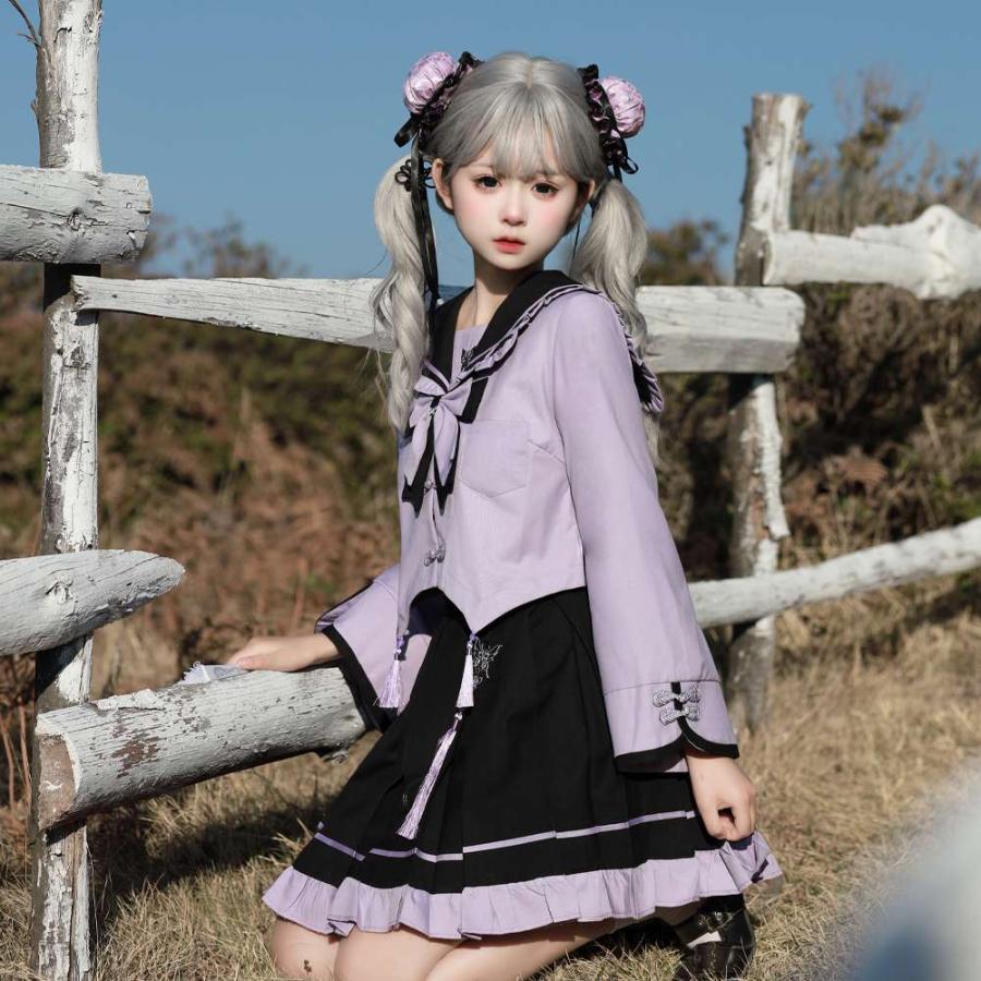 セーラー服 甘めフリル ワンピース_2