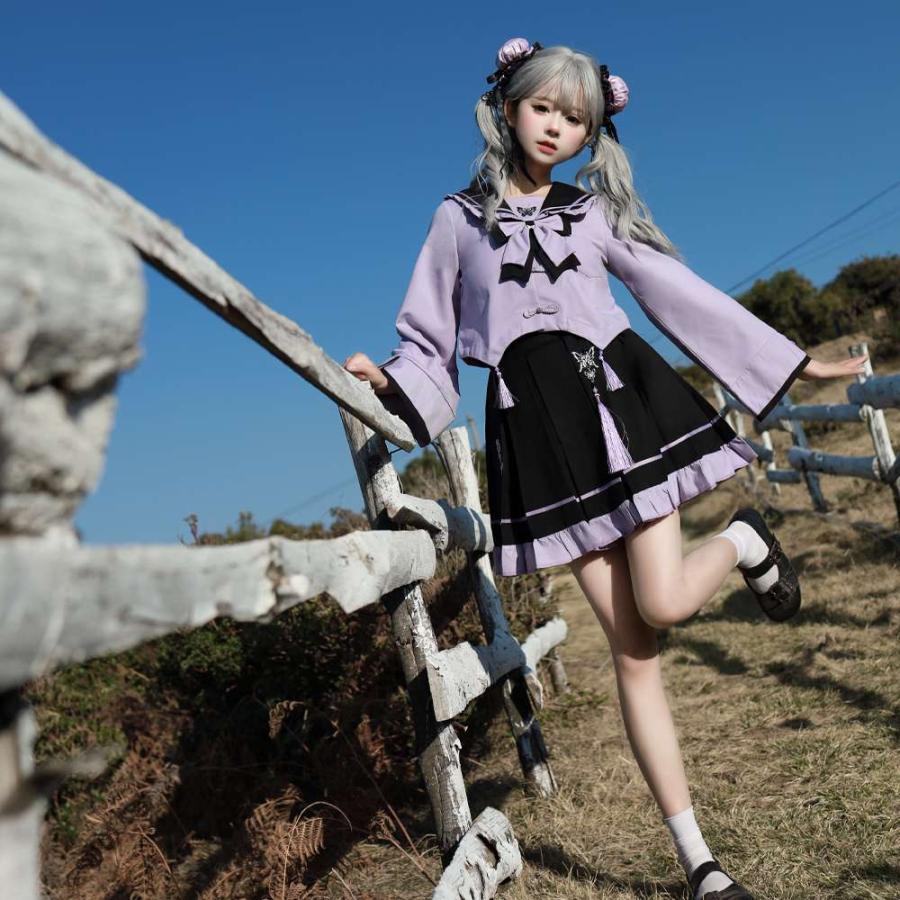 セーラー服 甘めフリル ワンピース_3