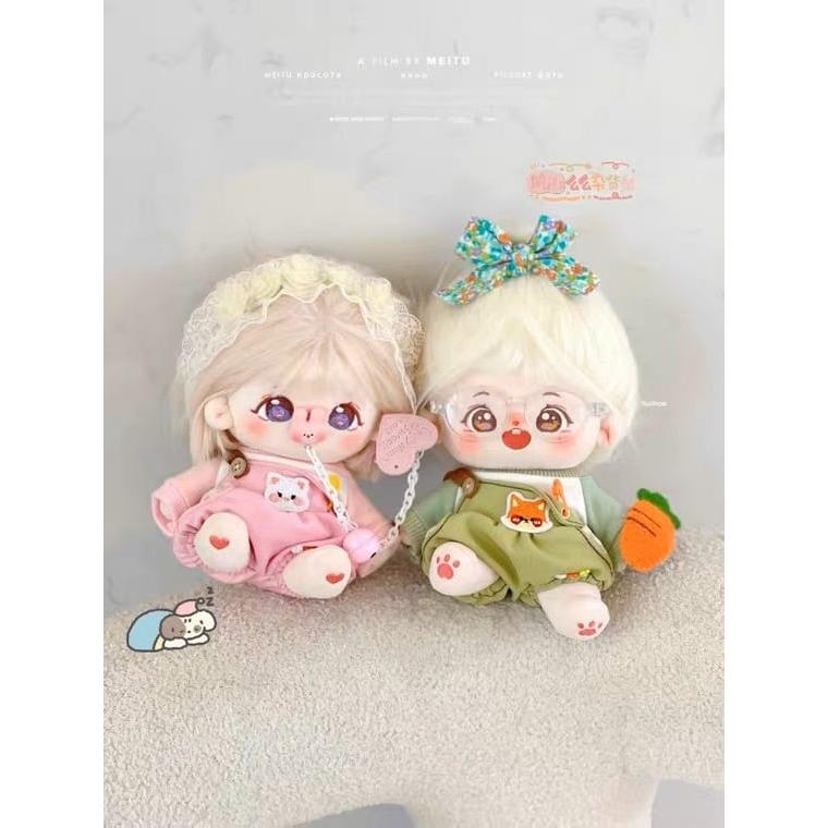 15cmぬい服】カラフルオーバーオール 15cm用 着せ替えぬいぐるみのお